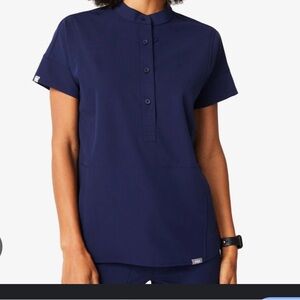 FIGS Women's Navy Oversized Manila Scrub Top